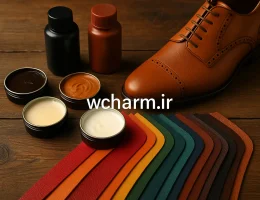 تصویری از انواع رنگ و واکس چرم مورد استفاده در تولید کیف و کفش چرمی